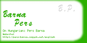 barna pers business card